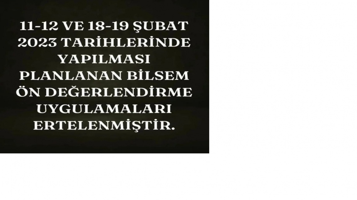 11-12 VE 18-19 ŞUBAT 2023 BİLSEM TABLET SINAVLARI ERTELENDİ